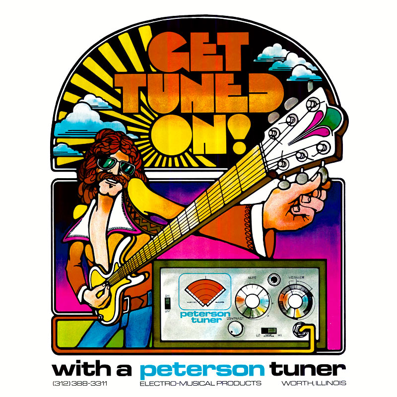Own a piece of Peterson history! This vintage poster is more than a decoration; it's a journey into the golden age of music. | Peterson Strobe Tuners
