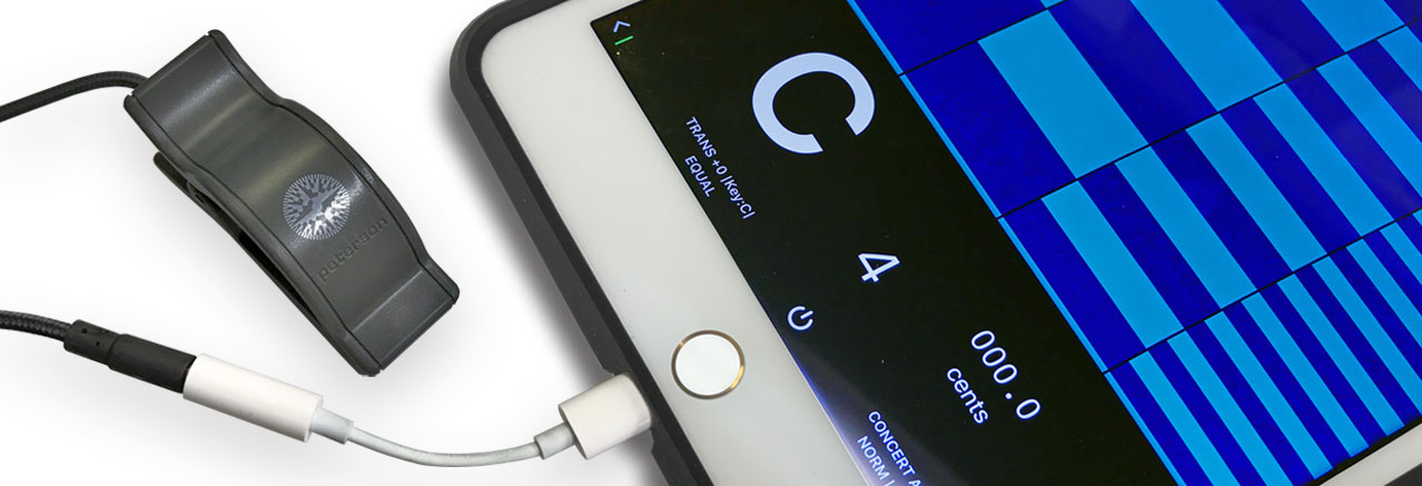 WORKS WITH YOUR APPLE LIGHTNING ADAPTOR | Peterson Strobe Tuners